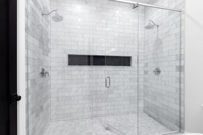 Walk-In Shower with Glass Walls
